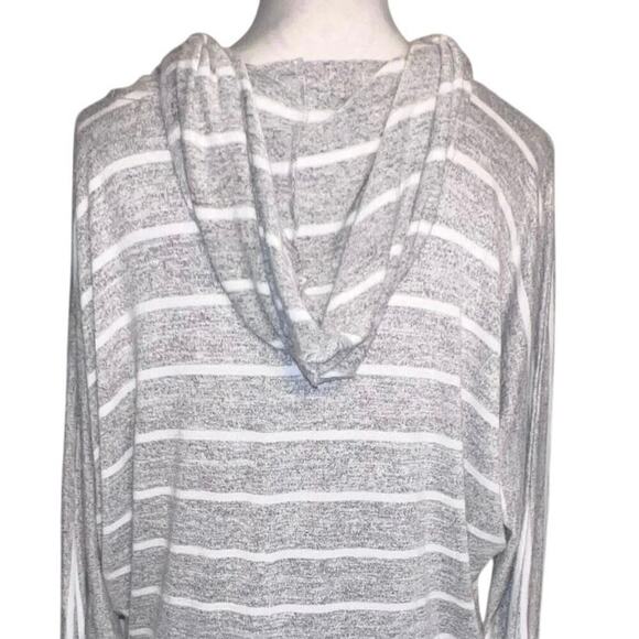 Market & Spruce Karlotta Women’s Size M Striped Hooded Dolman Oversized Knit Top - Picture 5 of 8